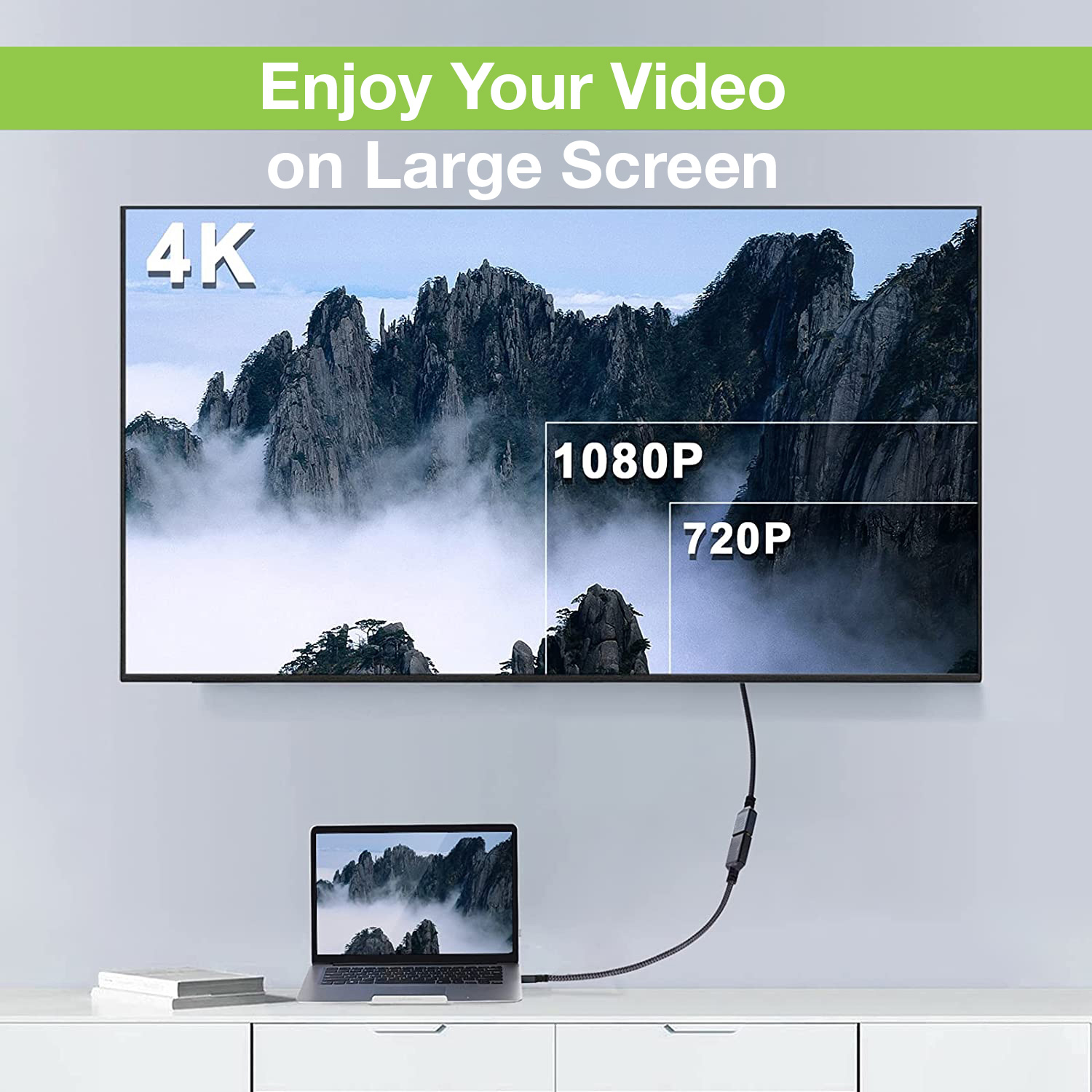 Cavo Prolunga HDMI High Speed con Ethernet 4K 60Hz M/F 5,0 m - immagine 5