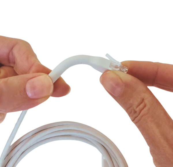 Cavo Slim Patch di Rete Pieghevole in Rame Cat.6A U/UTP 0,5m Bianco - immagine 4