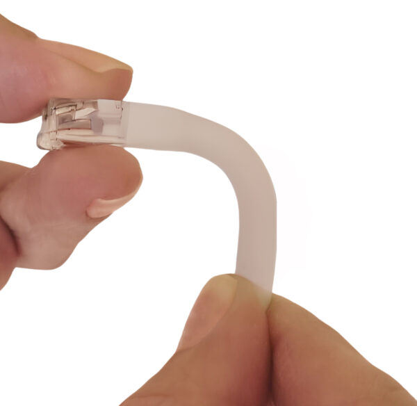 Cavo Slim Patch di Rete Pieghevole in Rame Cat.6A U/UTP 1m Bianco - immagine 5
