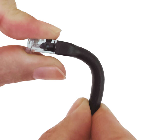 Cavo Slim Patch di Rete Pieghevole in Rame Cat.6A U/UTP 1m Nero - immagine 5
