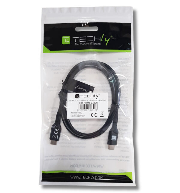 Cavo USB-C™ M/M E-Mark USB 2.0 240W PD 1m Nero - immagine 2