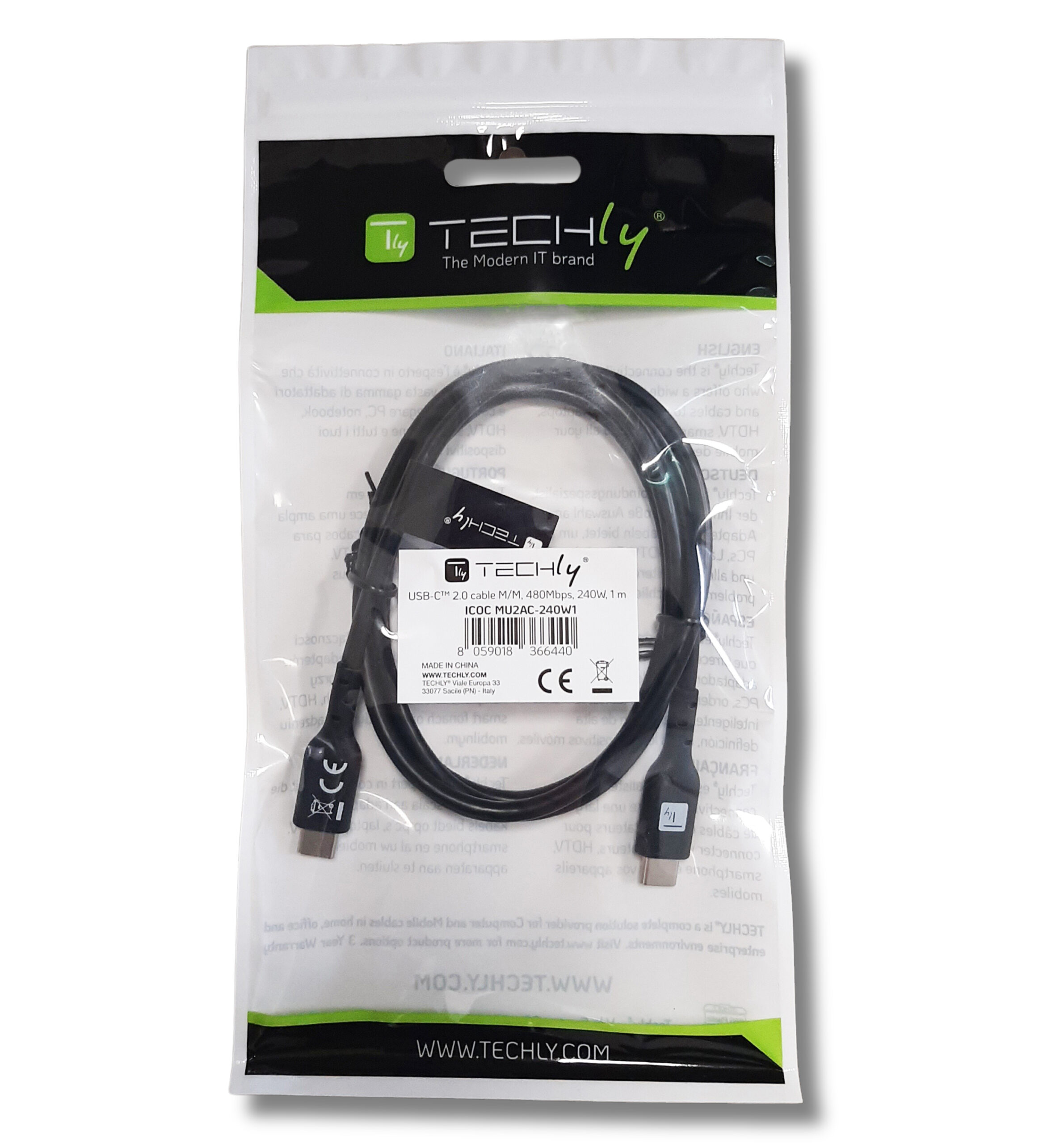 Cavo USB-C™ M/M E-Mark USB 2.0 240W PD 2m Nero - immagine 2