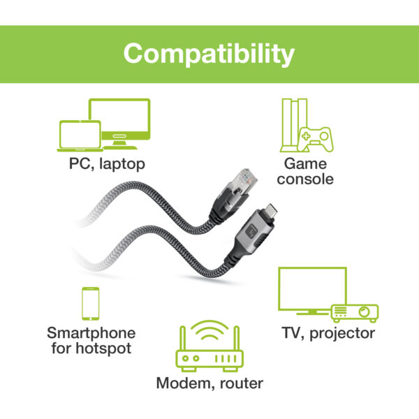 Cavo USB-C™ Maschio a Ethernet RJ45 Maschio 7,5m - immagine 7