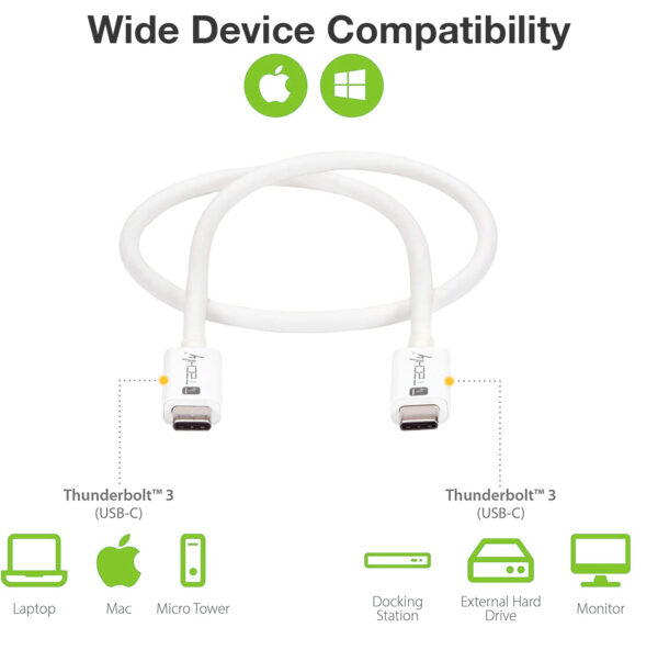 Cavo USB4 Gen3 EPR USB-C™ M/M 40G 240W PD3.1 8K E-Mark Certificato 1m - immagine 9
