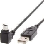 Cavo USB 2.0 A maschio/mini B maschio 90&deg; 1,8 m Nero