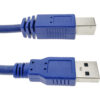 Cavo USB 3.0 Superspeed A maschio/B maschio 2 m blu - immagine 5