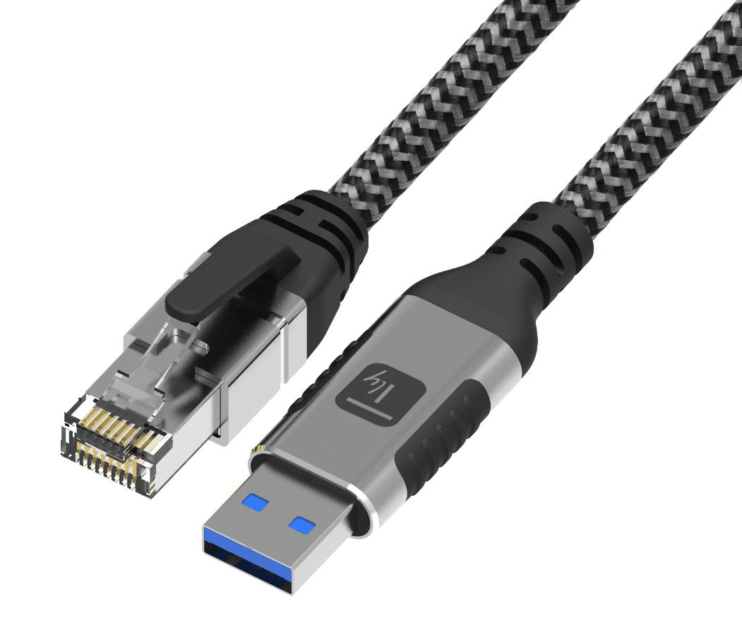 Cavo USB 3.0 Tipo A Maschio a Ethernet RJ45 Maschio 2m