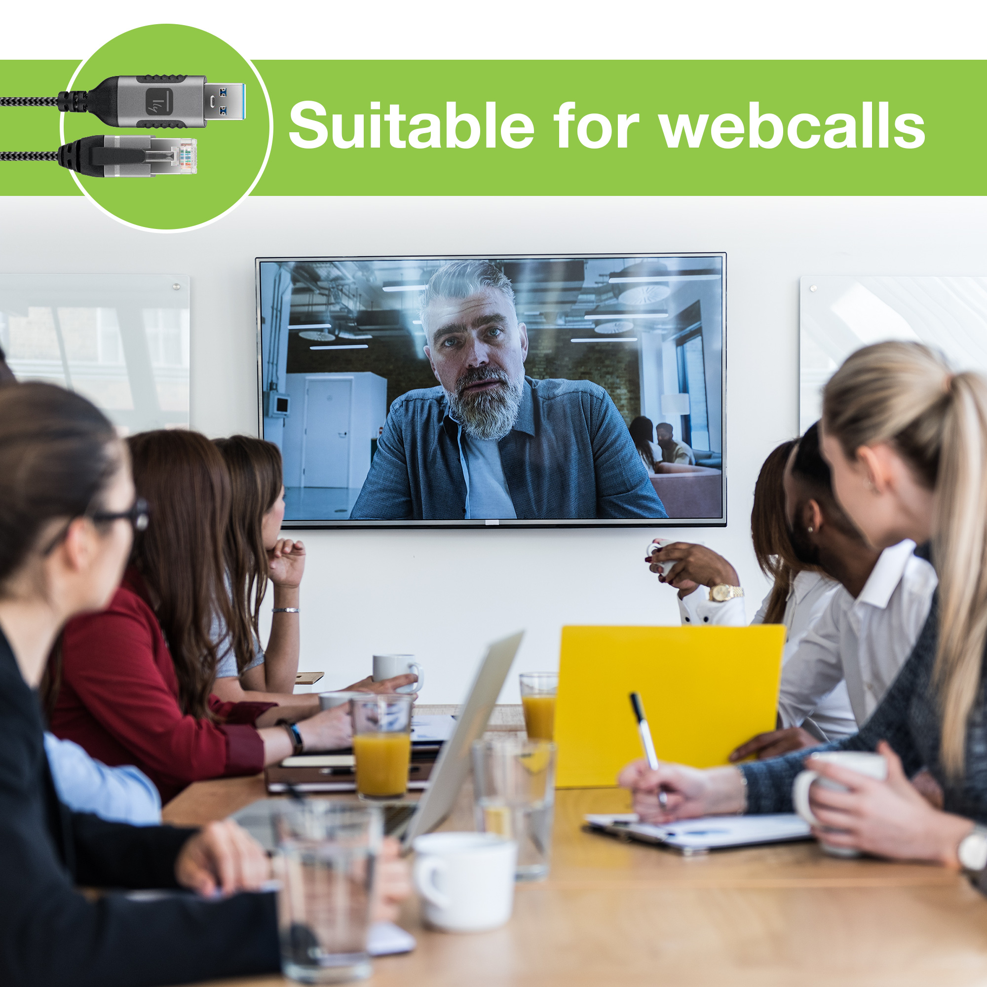 Cavo USB 3.0 Tipo A Maschio a Ethernet RJ45 Maschio 2m - immagine 9