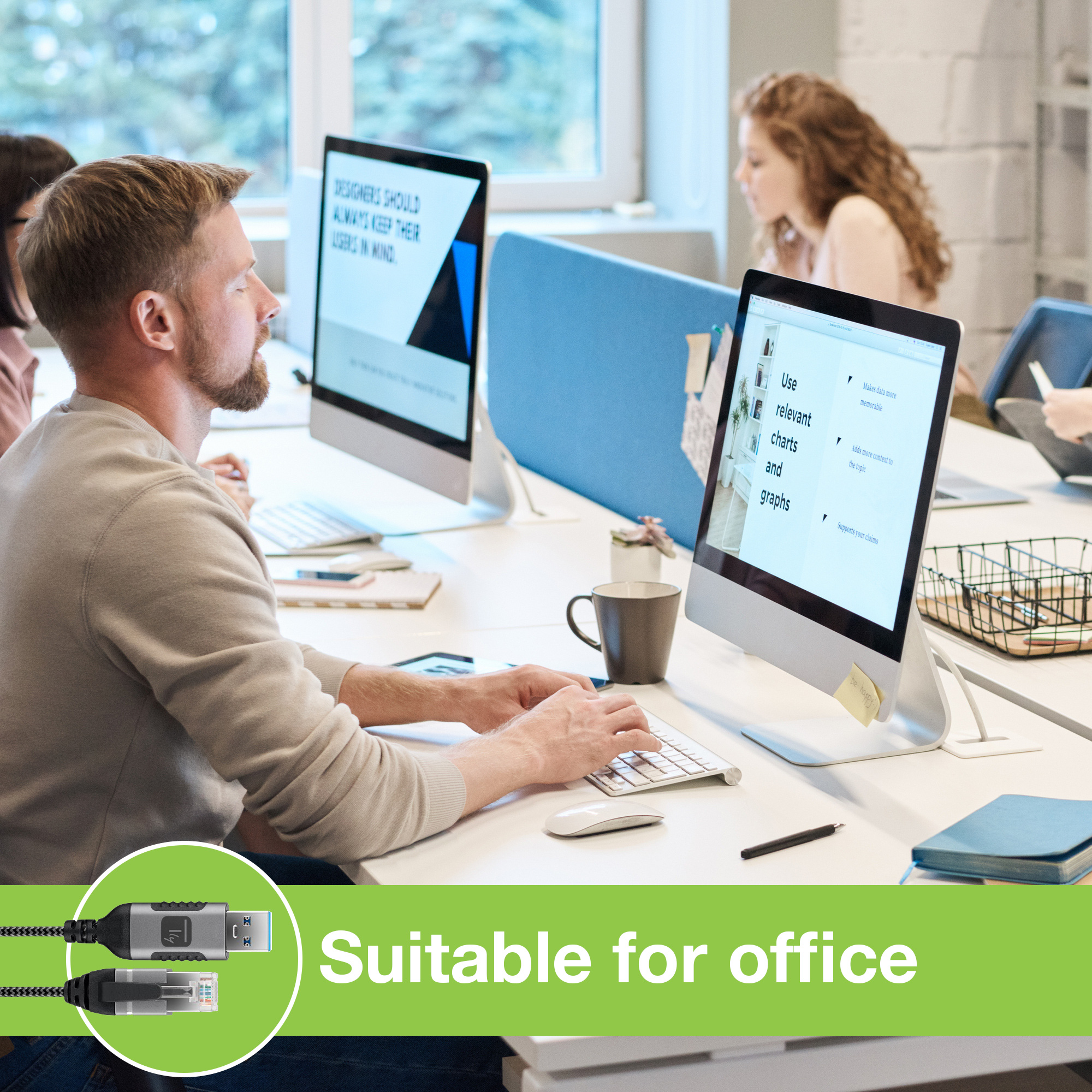 Cavo USB 3.0 Tipo A Maschio a Ethernet RJ45 Maschio 7,5m - immagine 7