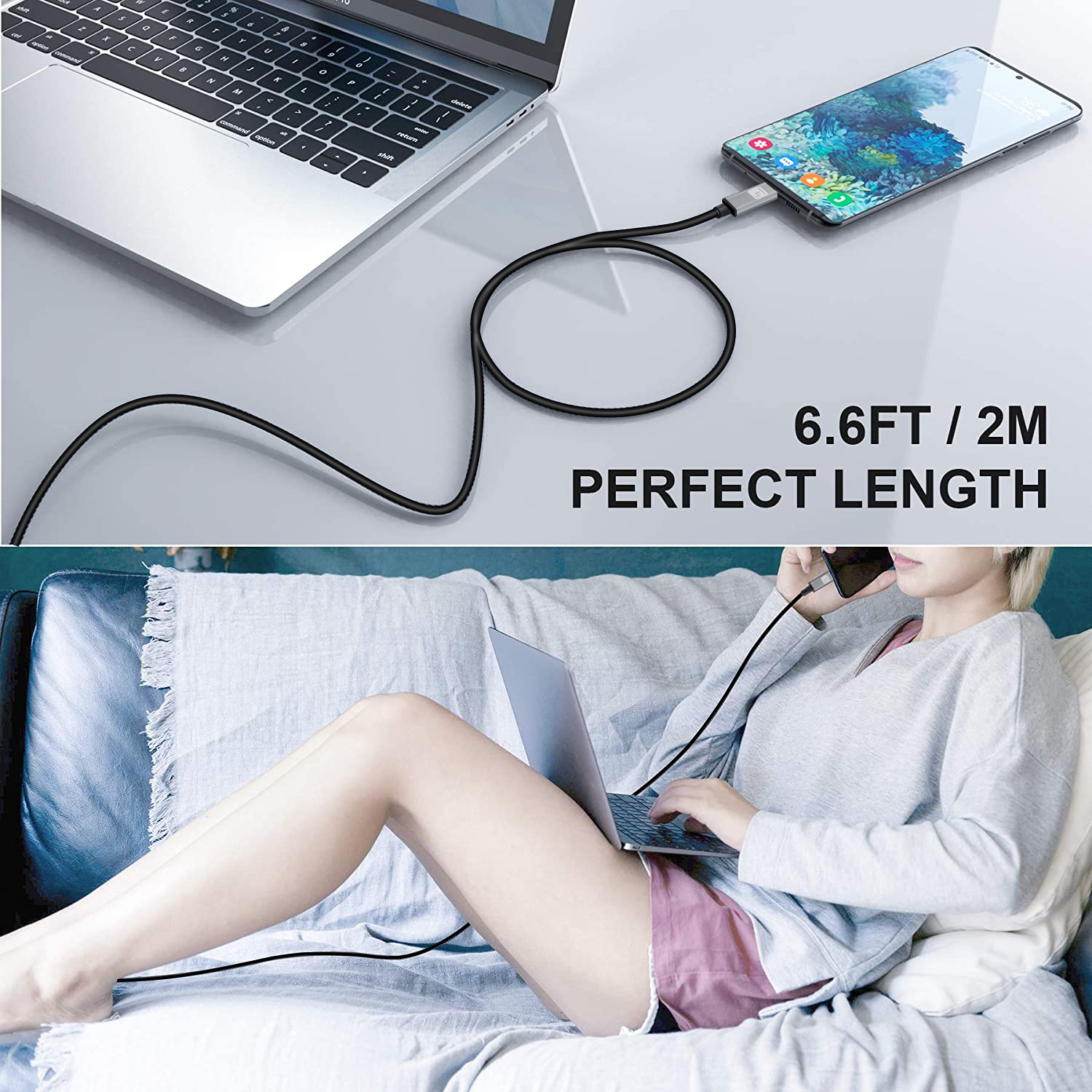 Cavo USB 3.2 Gen 1 USB-C™ M/M E-Mark 2m Nero - immagine 7