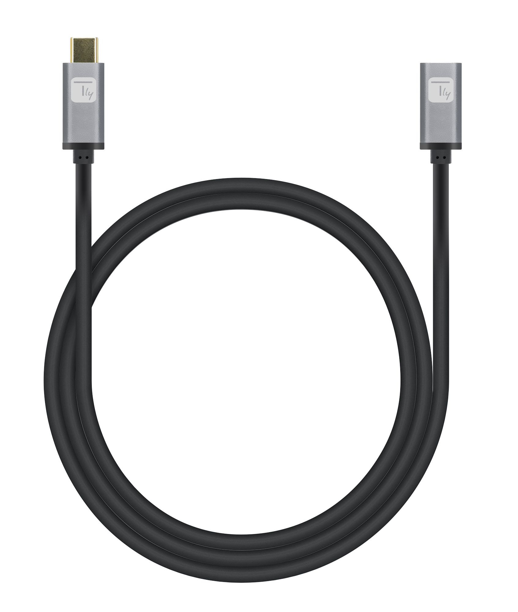 Cavo prolunga USB 3.2 Gen 2 USB-C™ M/F 1m Nero - immagine 2