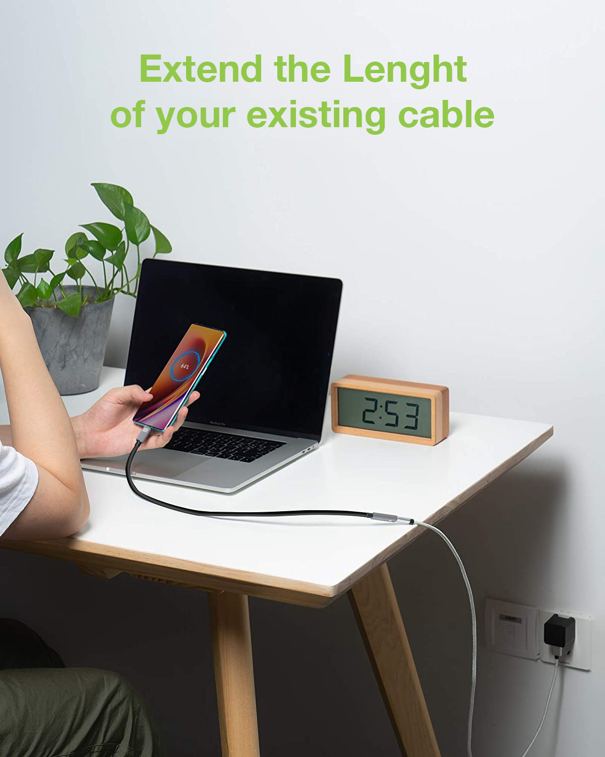 Cavo prolunga USB 3.2 Gen 2 USB-C™ M/F 1m Nero - immagine 7