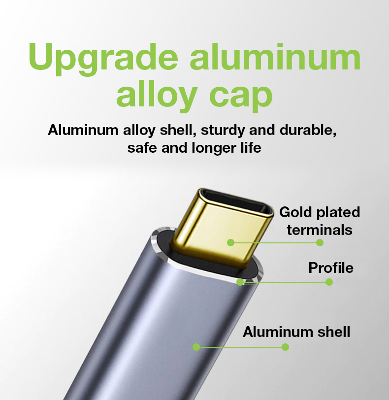 Cavo prolunga USB 3.2 Gen 2 USB-C™ M/F 1m Nero - immagine 5