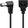 Cavo USB A Maschio a DC 5,5 x 2,1 mm Maschio Angolato 1m nero - immagine 2