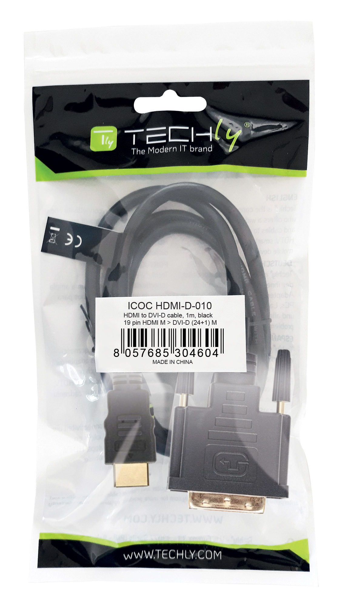 Cavo Video da HDMI™ a DVI-D  M/M 1 m - immagine 2