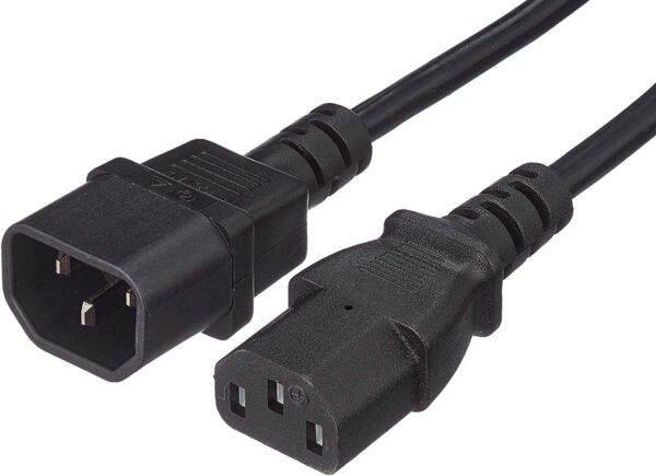 Cavo prolunga VDE C13 F a C14 M 1 m nero