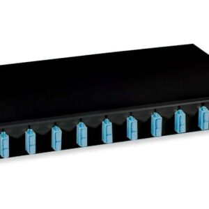 Cassetto Ottico 19'' con 12 bussole SC Duplex Monomodale Nero