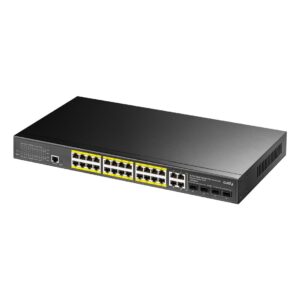 Switch Gigabit PoE+ a 24 porte con 4 porte Gigabit Combo, GS2028PS4