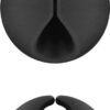 Clip Fermacavo Set da 5 pz Varie Misure Nero - immagine 3
