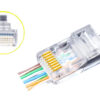 Confezione 100 Plug Modulari RJ45 Passante Cat6 FastCrimp UTP - immagine 3