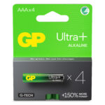 Confezione 4 Batterie GP Ultra Plus Alcaline Ministilo AAA 24AUP/LR03