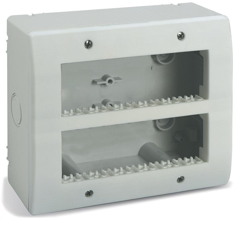 Contenitore Autoportante IP40 S44 per Minicanali 12 Moduli (6+6) Bianco