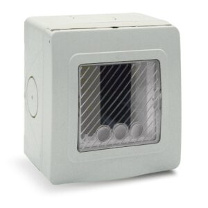 Contenitore Autoportante Stagno IP55 per Tubo Sportello con Membrana Cedibile 1 Modulo Bianco