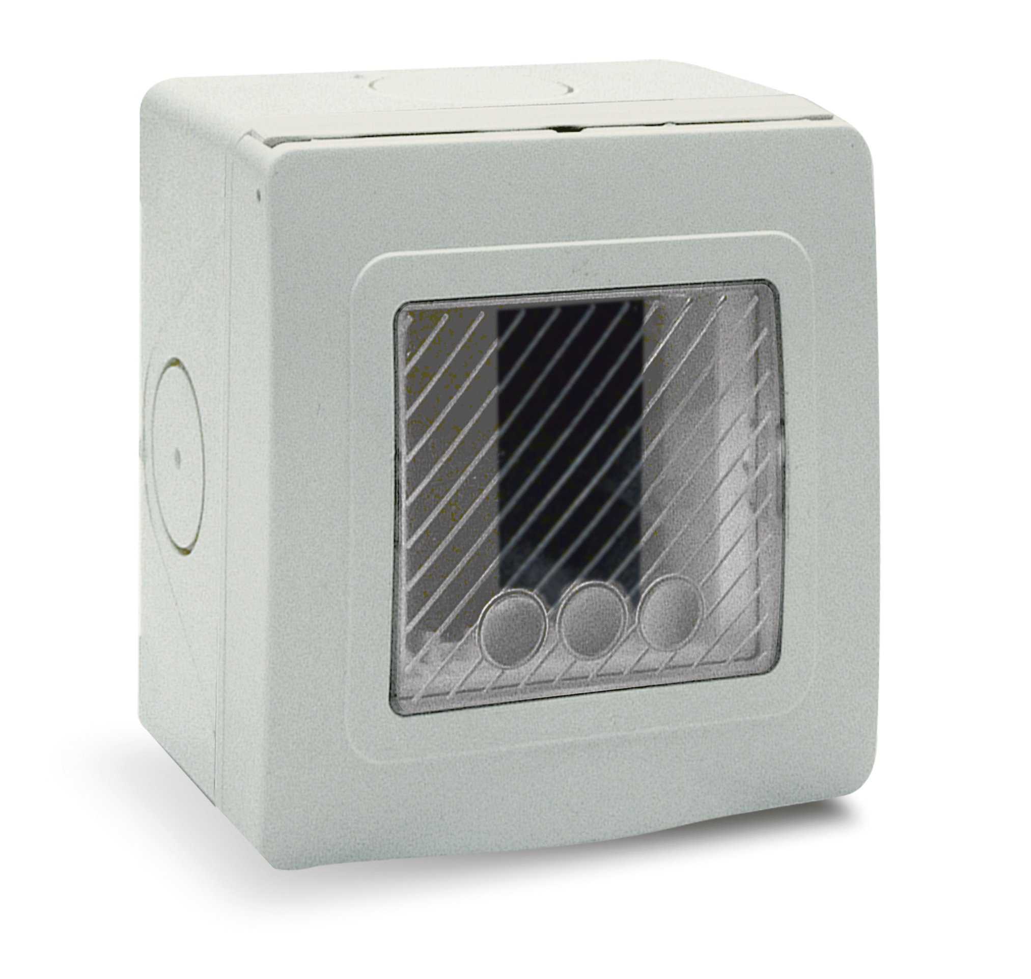 Contenitore Autoportante Stagno IP55 per Tubo Sportello con Membrana Cedibile 1 Modulo Bianco