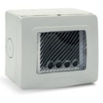 Contenitore Autoportante Stagno IP55 per Tubo Sportello con Membrana Cedibile 3 Moduli Bianco