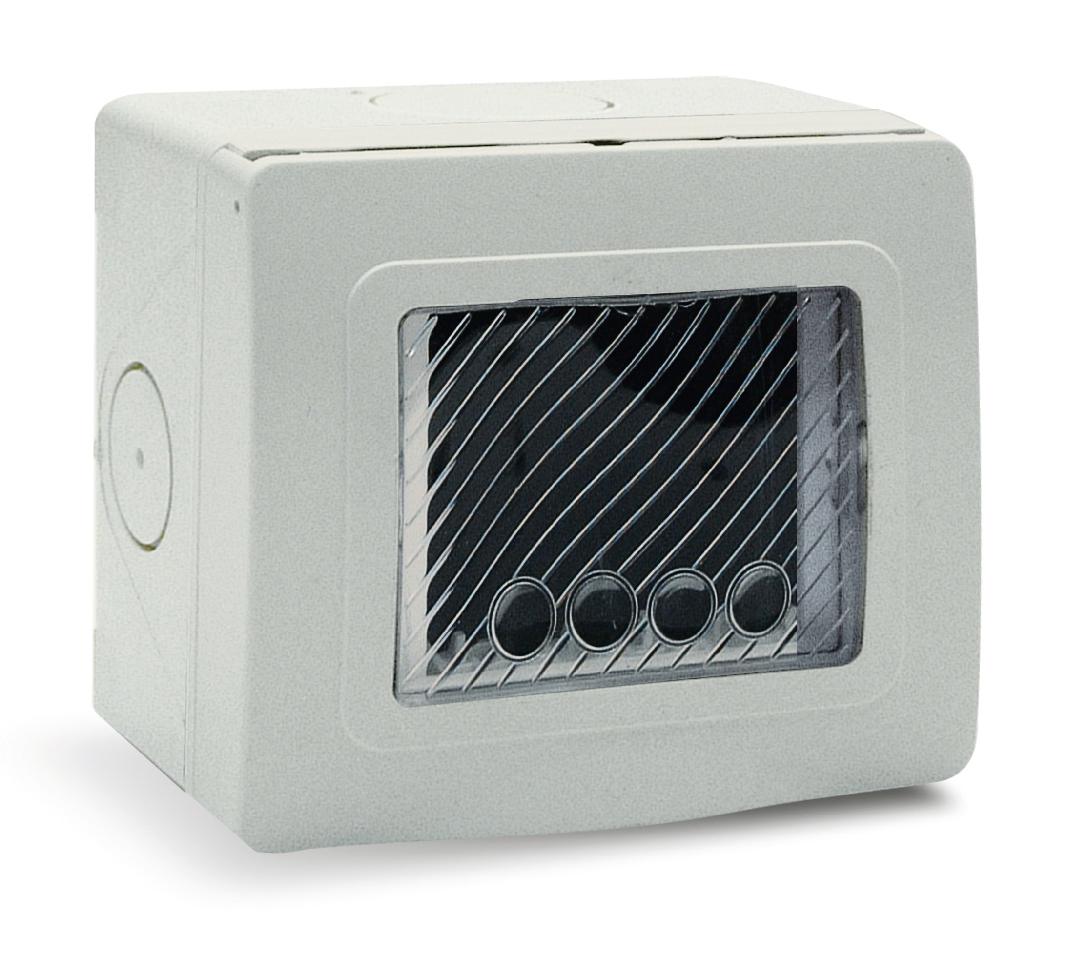 Contenitore Autoportante Stagno IP55 per Tubo Sportello con Membrana Cedibile 3 Moduli Bianco