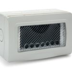 Contenitore Autoportante Stagno IP55 per Tubo Sportello con Membrana Cedibile 4 Moduli Bianco