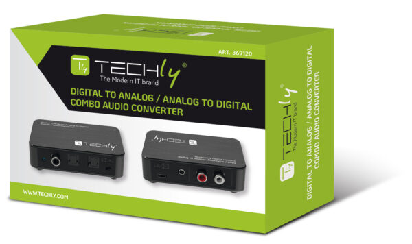Convertitore Audio da Digitale ad Analogico / da Analogico a Digitale SPDIF Toslink Stereo 3,5'' - immagine 2