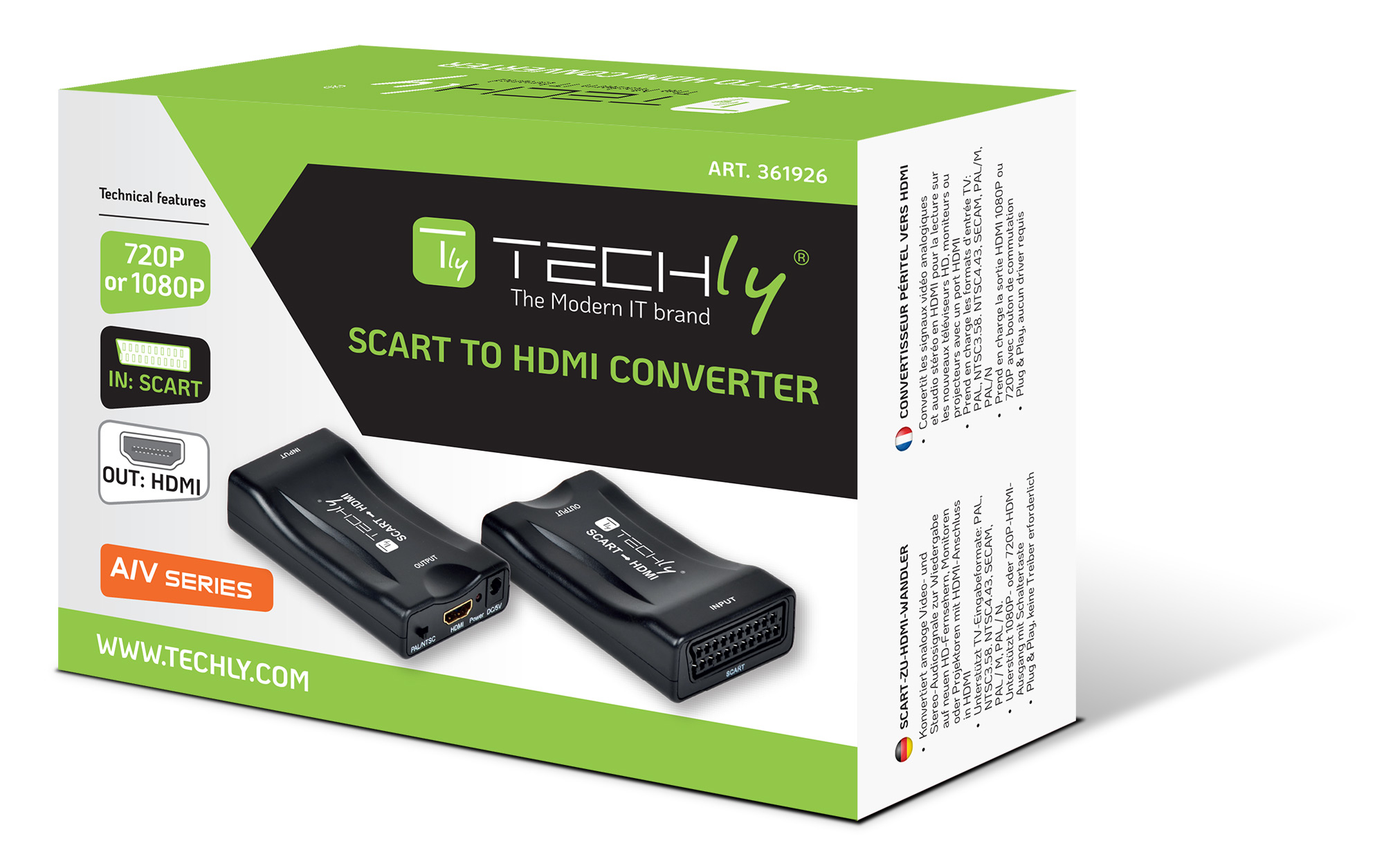 Convertitore Compatto da Scart a HDMI Selezione 720p/1080p - immagine 2