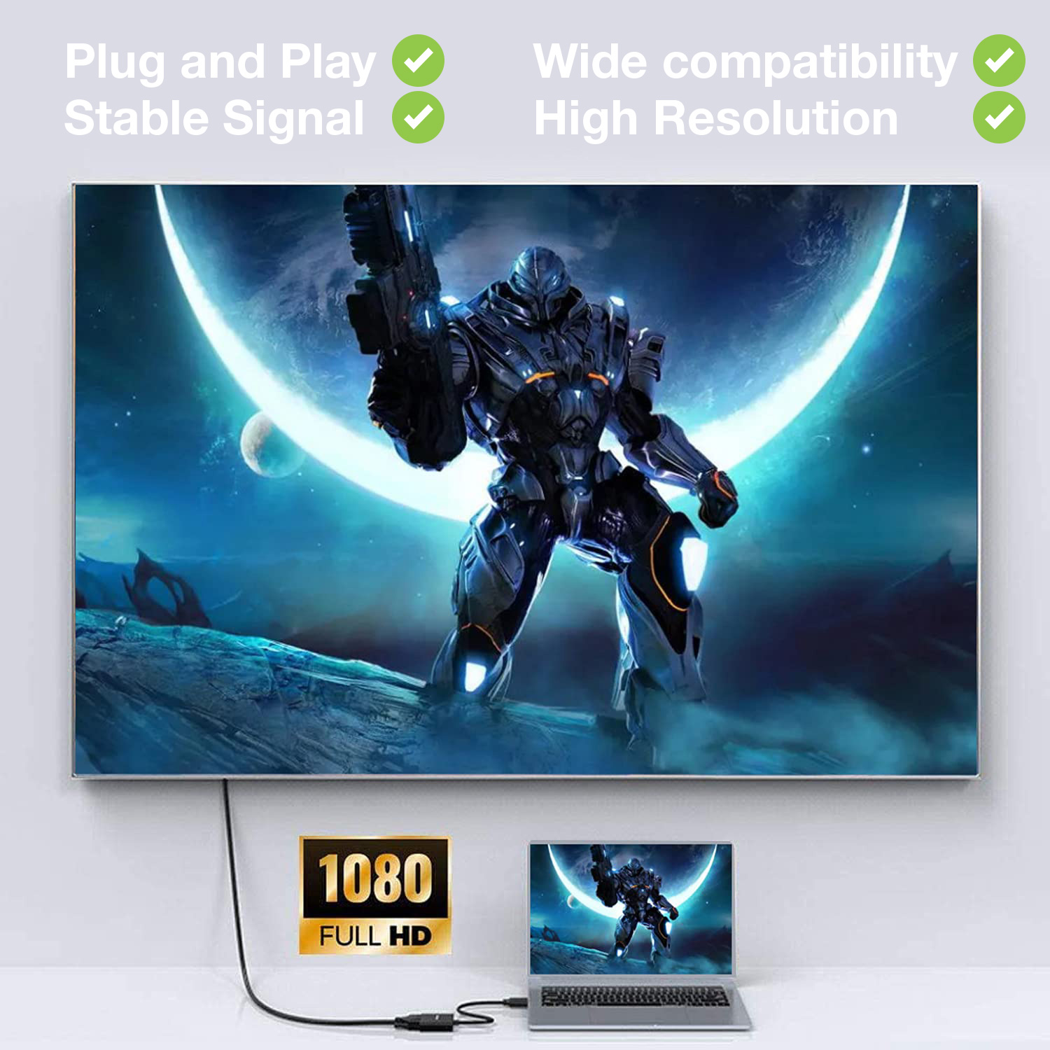 Convertitore da DisplayPort v1.2 a VGA 15 cm - immagine 10