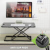 Convertitore da Scrivania In Piedi Postazione di Lavoro Sit Stand Ultra Slim Altezza Regolabile - immagine 4