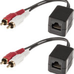 Convertitore Extender Audio RJ45 Cat.5 2xRCA