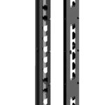 Coppia Canala Gestione Cavi Verticale 42U con Sportello Chiusura a Scatto Nero