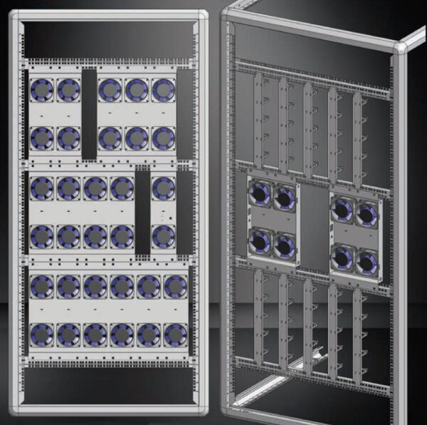 Coppia di Staffe Orizzontali per Armadi Rack 19'' Profondità 1000 serie Evolution - immagine 2