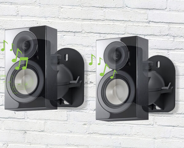 Coppia Staffe Speakers a Parete Universali Regolabili - immagine 6