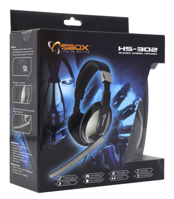 Cuffie Gaming con Microfono Nero HS-302 - immagine 2