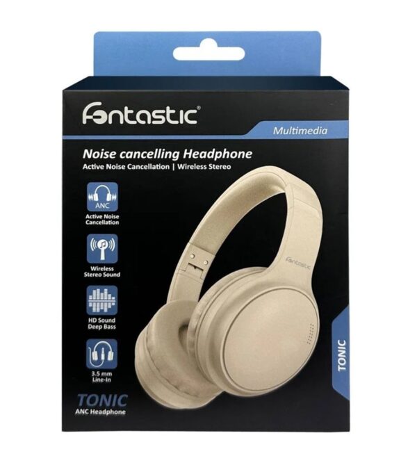 Cuffie Stereo Wireless Pieghevole con Microfono Tonic Beige - immagine 2