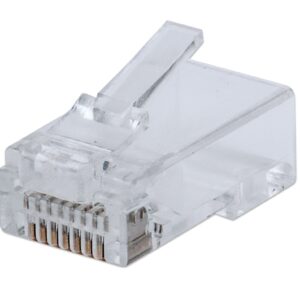 Confezione 50 Plug modulari RJ45 passanti Cat5e FastCrimp