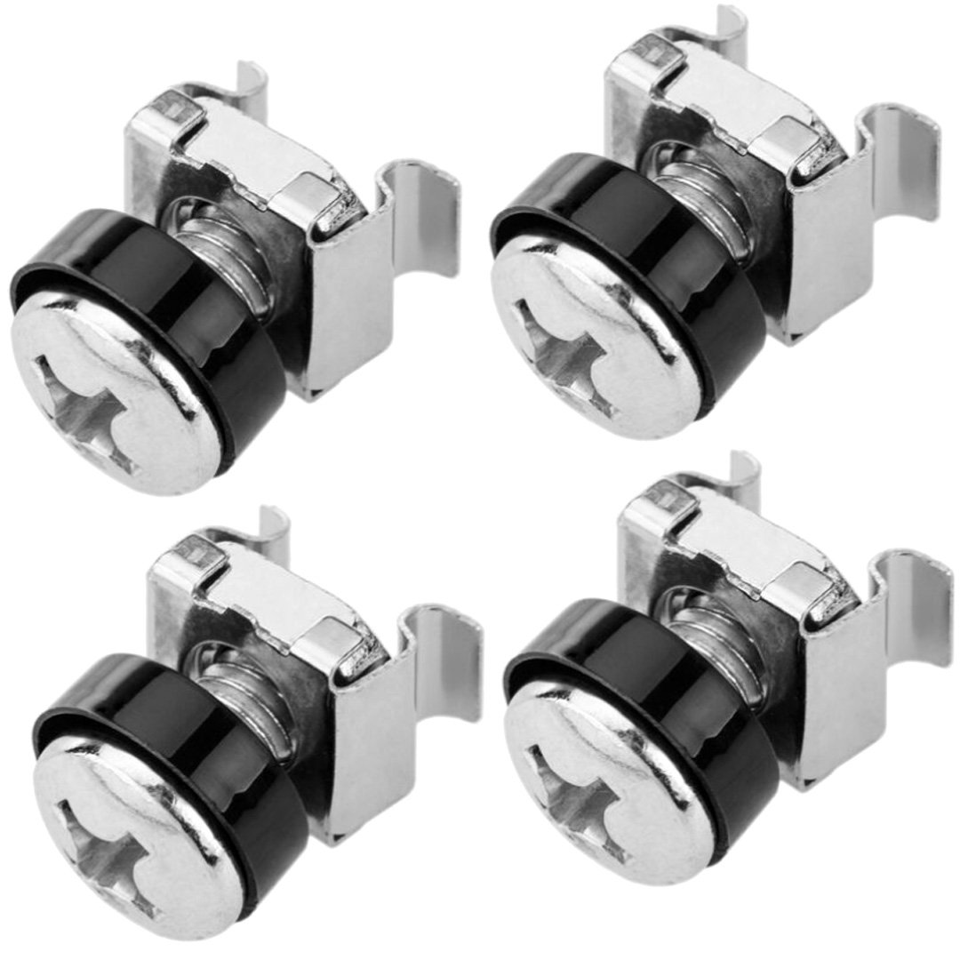 Kit Set 4 Viti 4 Dadi e 4 Rondelle per Montaggio Rack