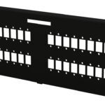 Piastra Adattatrice per 48 Adattatori a Bussola SC Simplex/24/48 LC Duplex/48 E2000 Simplex, Nera