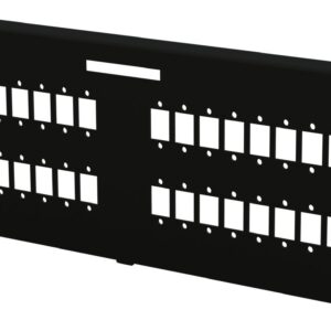 Piastra Adattatrice per 48 Adattatori a Bussola SC Simplex/24/48 LC Duplex/48 E2000 Simplex, Nera