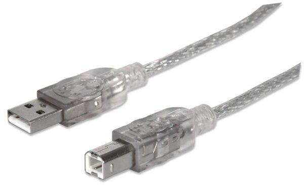 Cavo USB 2.0 A maschio/B maschio 1.8 m trasparente
