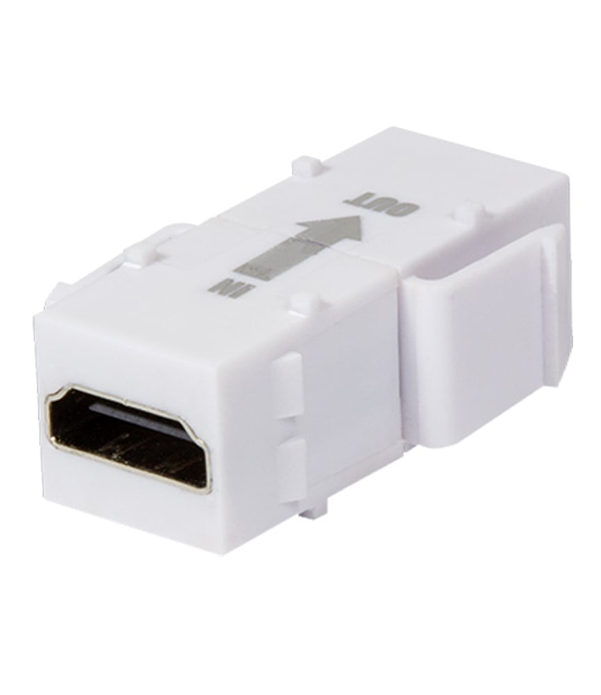 Accoppiatore Keystone HDMI con Ripetitore Bianco
