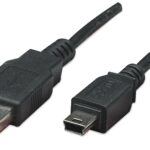 Cavo USB 2.0 A maschio/mini B 5 pin maschio 0,3 m Nero