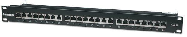 Pannello Patch STP 24 posti RJ45 Cat. 6