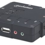 KVM Switch 2 Porte USB/Audio Nero